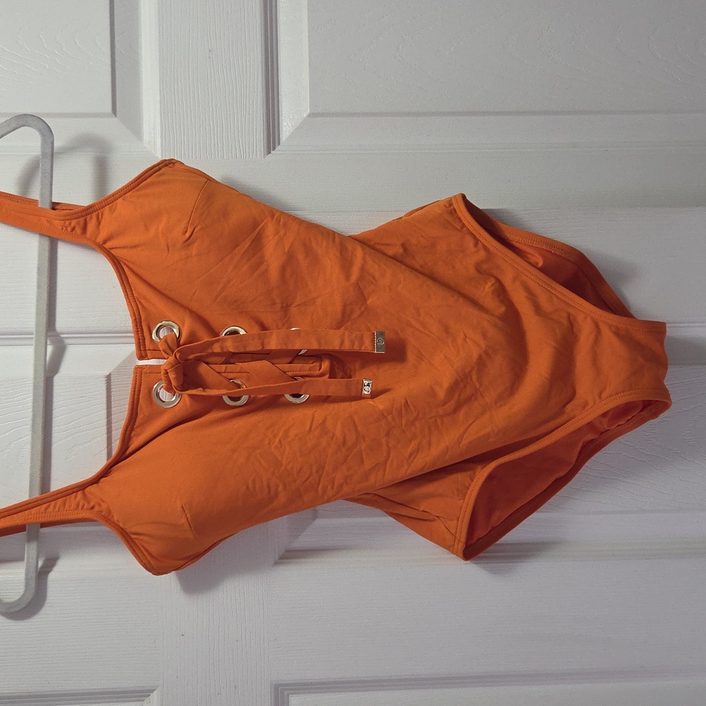 Micheal Kors Orange One Piece Swimsuit - Picture 2 of 5